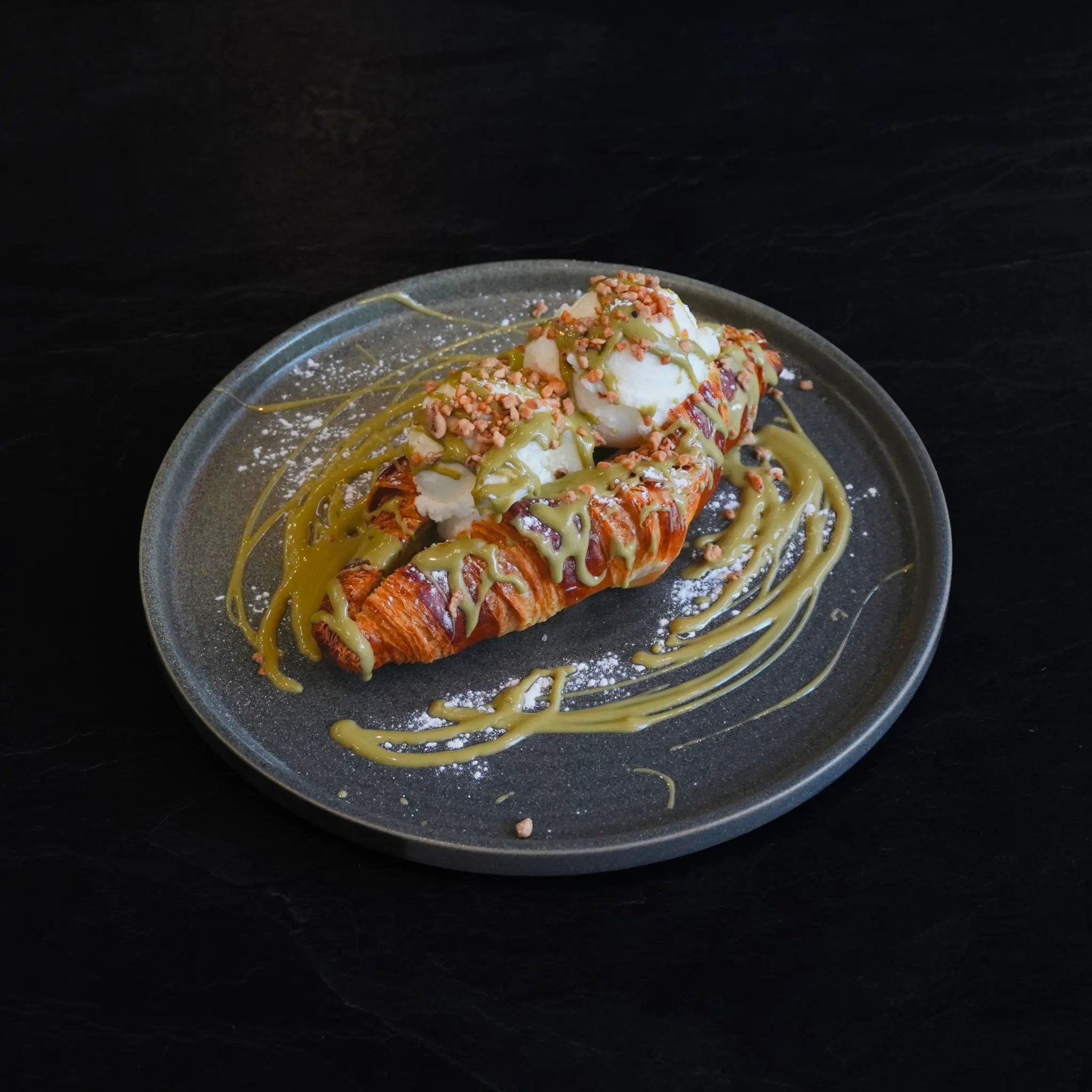 Pistachio twist ice cream